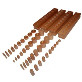 Bloques de cilindros Montessori madera