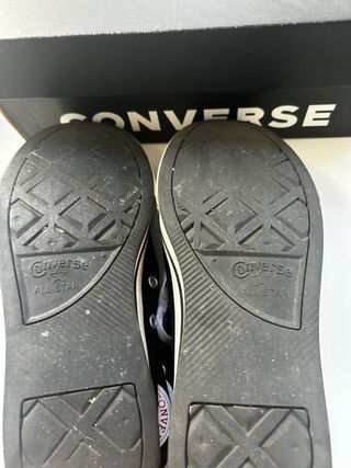 Converse negras con plataforma