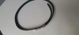 Cintura Pelle Verde Vintage Fibbia Argento