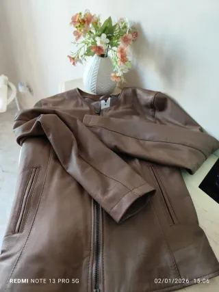 Giacca vera pelle De Lamp donna taglia 42