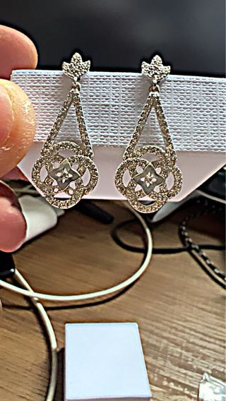 Pendientes Plata Ley Circonitas