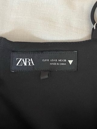 Top Zara Negro Lazo Brillos