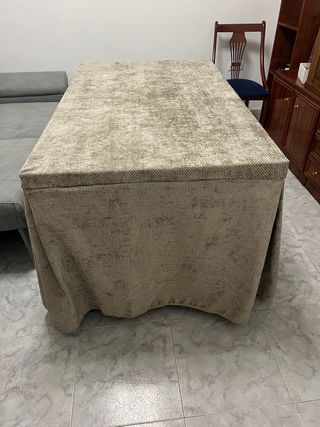 Faldillas de mesa tela beige/gris