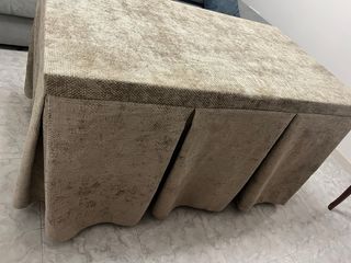 Faldillas de mesa tela beige/gris