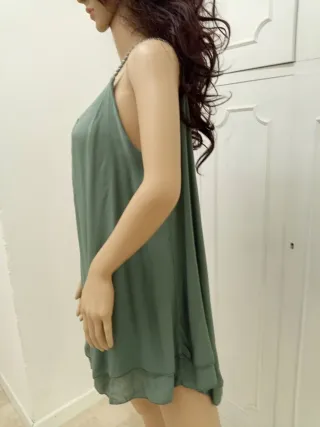 Mini abito canotta in viscosa