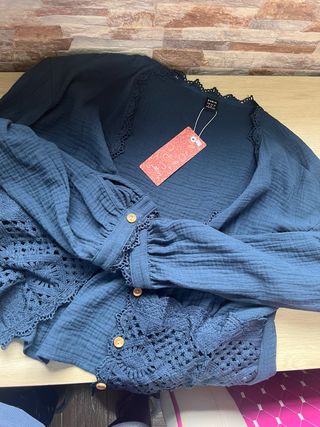 Camisa SHEIN azul talla M