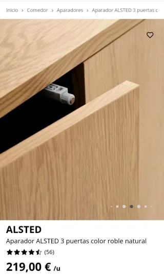 Aparador ALSTED 3 puertas roble natural