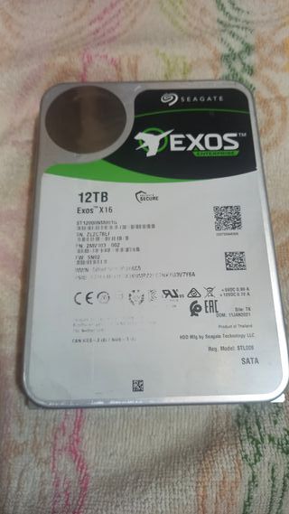 HDD Disco Duro 12 TB 7.2k RPM Exos X16 NAS SATA