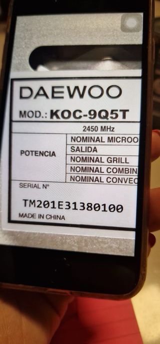 Microondas Daewoo Acero Inoxidable