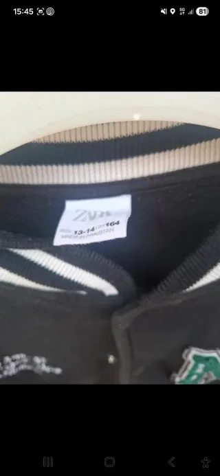 Giacca College Zara Unisex 13-14 Anni