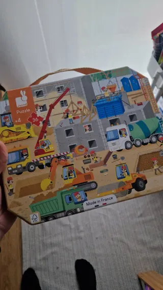 Puzzle Janod Construcción +4 años 36 piezas.