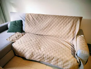 Funda sofá impermeable 3 plazas color caqui