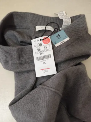 Falda larga gris talla XS