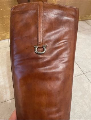 Stivali in vera pelle marrone