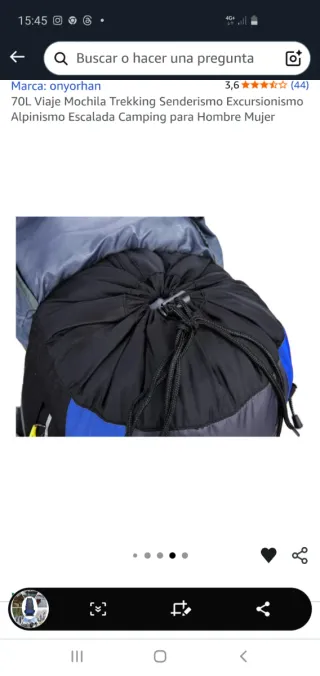 Mochila Huajianfeng 65+5L Azul