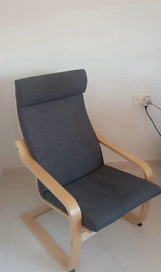Sillón POÄNG IKEA Madera Gris Oscuro