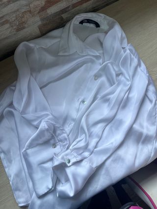 Camisa Zara Blanca Botones
