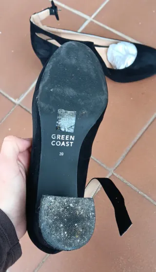 Zapatos negros tacón ancho