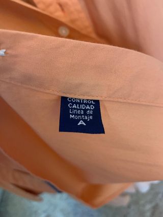 Camisa La Martina XL Naranja 100% Algodón