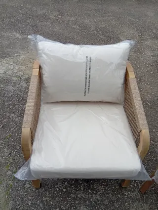 Sillas de Jardín Rattan y Madera