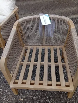 Sillas de Jardín Rattan y Madera