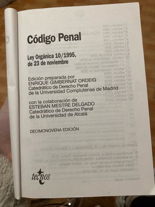 Código Penal: Ley Orgánica 10/1995, de 23 de no...