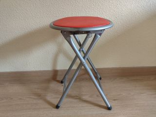 Taburete plegable PVC rojo