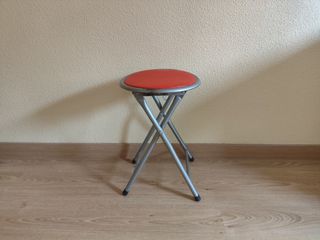 Taburete plegable PVC rojo