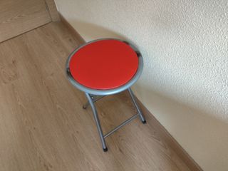 Taburete plegable PVC rojo