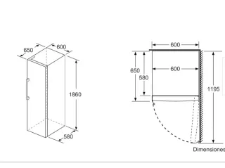 Congelador Vertical Balay 1 Puerta No Frost