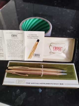 Set Bolígrafo y Portaminas Cross Dorado