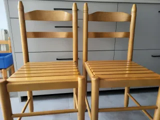 2 Sillas de Cocina Madera