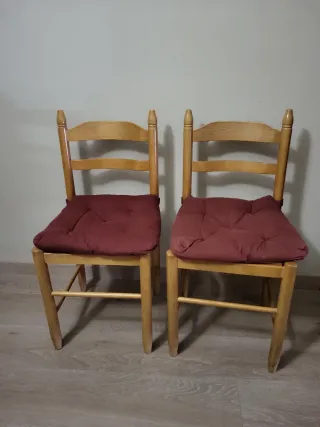 2 Sillas de Cocina Madera