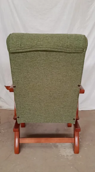 Butacón mecedora madera y tela