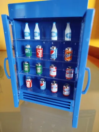 Frigorífico expositor de 2 puertas en miniatura