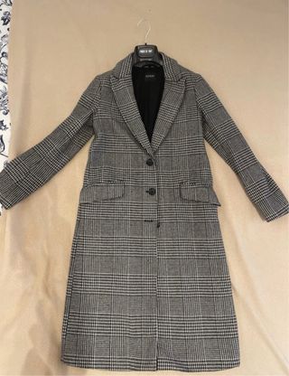 Cappotto Guess a quadri grigio