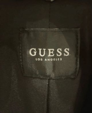 Cappotto Guess a quadri grigio