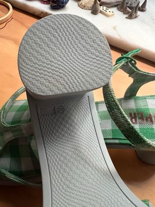 Sandalias con tacón Camper Mujer Cuadros Verdes