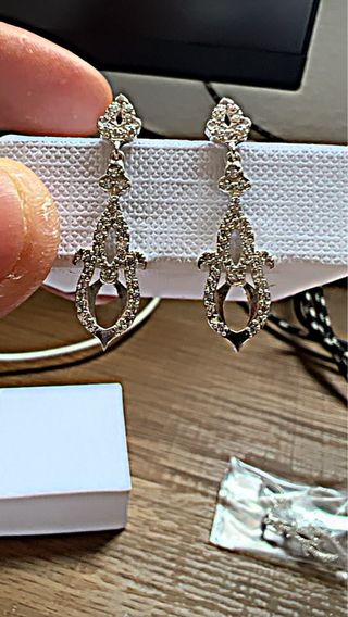 Pendientes Plata Ley Circonitas