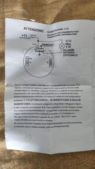 Contagiri elettronico programmabile 80 mm