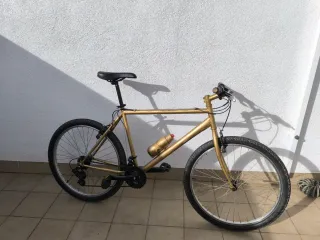 Bicicleta de montaña dorada talla L/XL