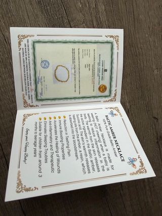 Collare Ambra per Bambini Certificato 27cm