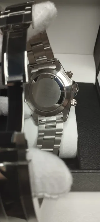 Reloj Seiko Mod Daytona Oyster Negro Azul Celeste