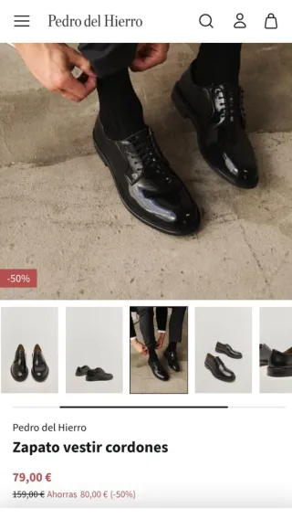 Zapatos de vestir negros Pedro del Hierro  42