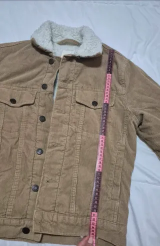 Chaqueta Pana H&M Borrego Beige