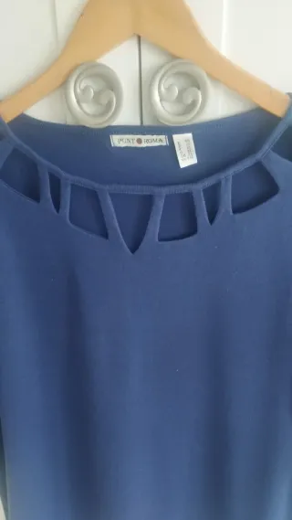 Camiseta Punto Roma Azul..