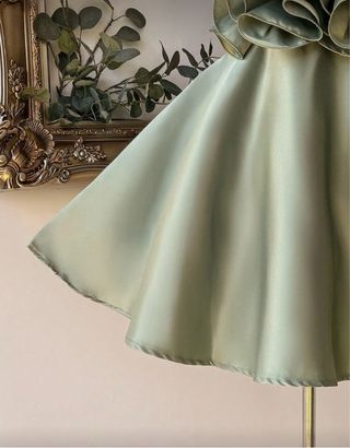 Vestido fiesta lujo cóctel eventos verde