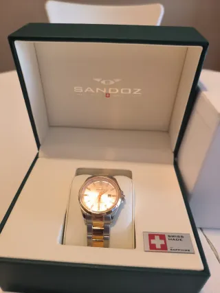 Reloj Sandoz Mujer Oro y Plata