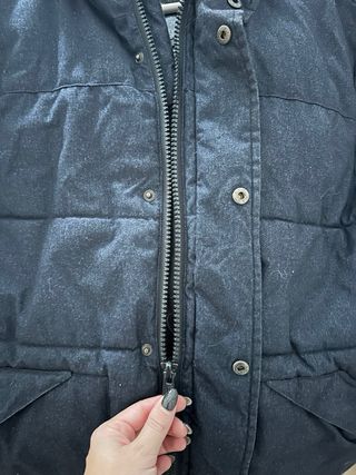 Abrigo plumífero azul marino hombre