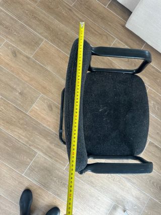 2 Sillas Hierro Tapizadas Tela Negra